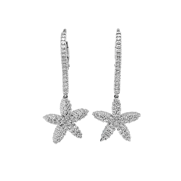 Gold Earrings with Diamonds