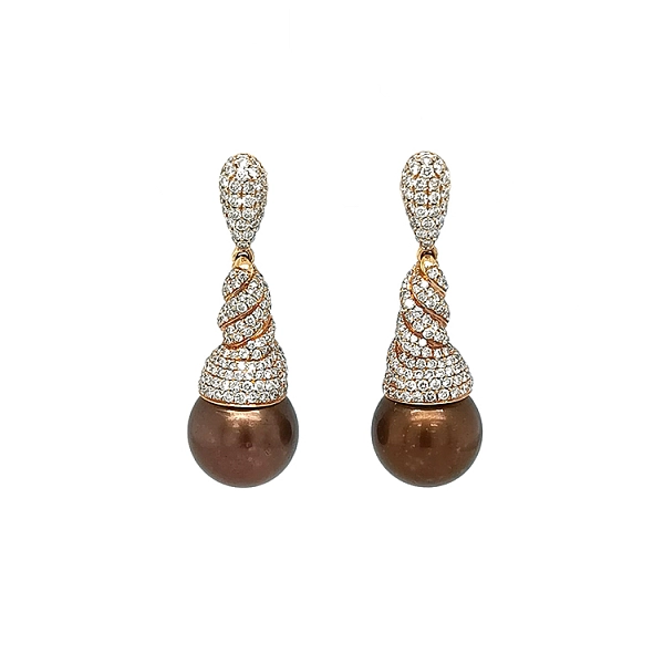 Gold Earrings Natural Pearls