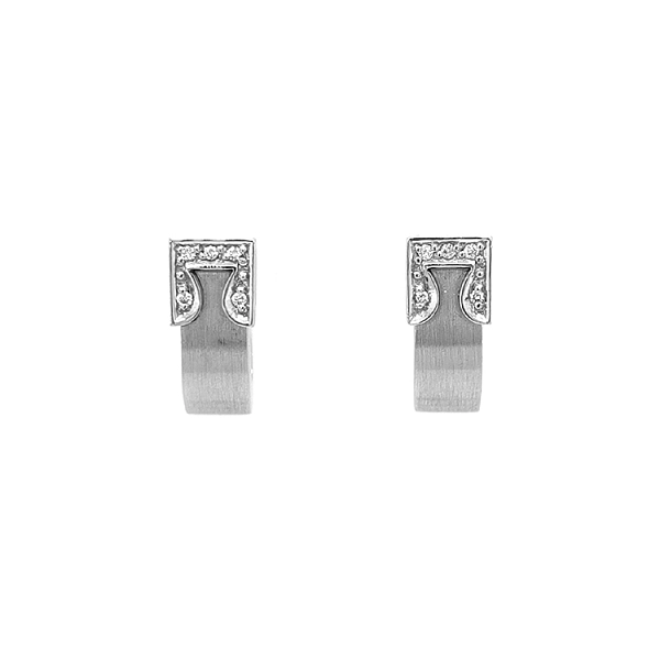 Gold Earrings with Diamonds