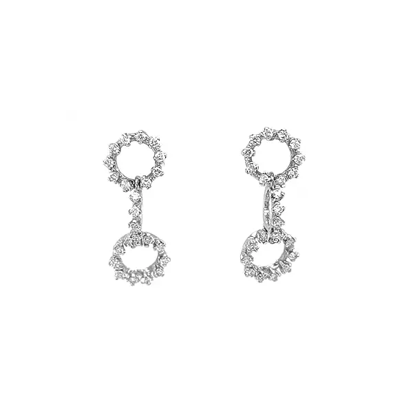 Gold Earrings with Diamonds