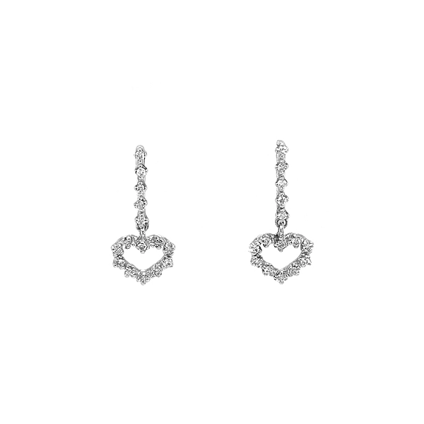 Gold Earrings with Diamonds