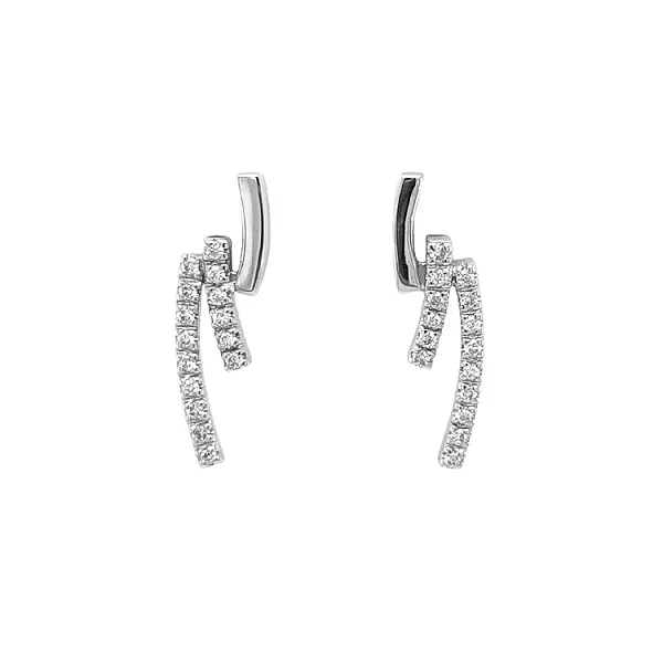 Gold Earrings with Diamonds