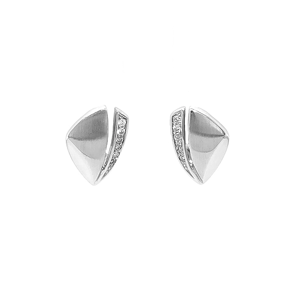 Gold Earrings with Diamonds