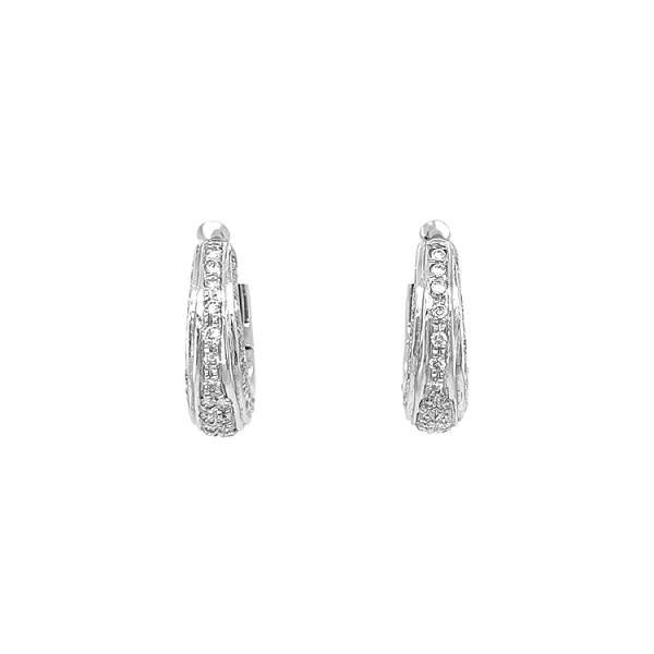Gold Earrings with Diamonds