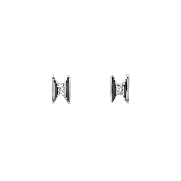 Gold Earrings with Diamonds