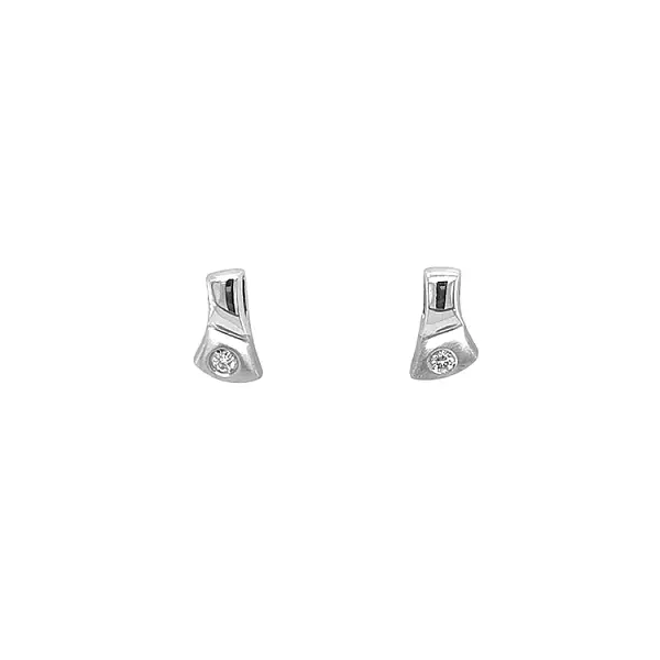 Gold Earrings with Diamonds
