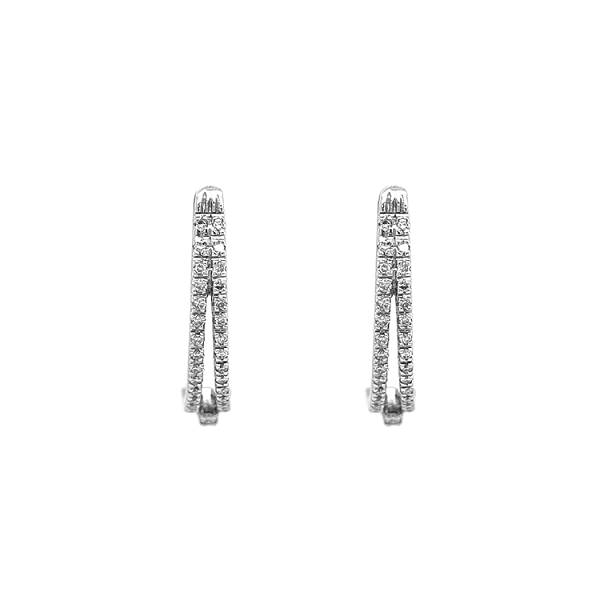 Gold Earrings with Diamonds