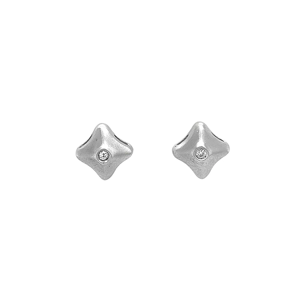 Gold Earrings with Diamonds