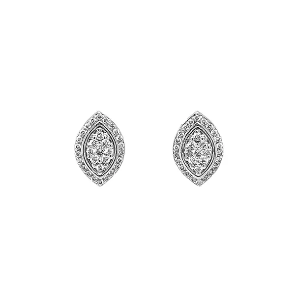 Gold Earrings with Diamonds