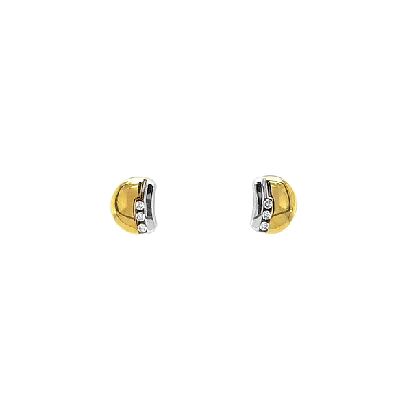 Gold Earrings with Diamonds