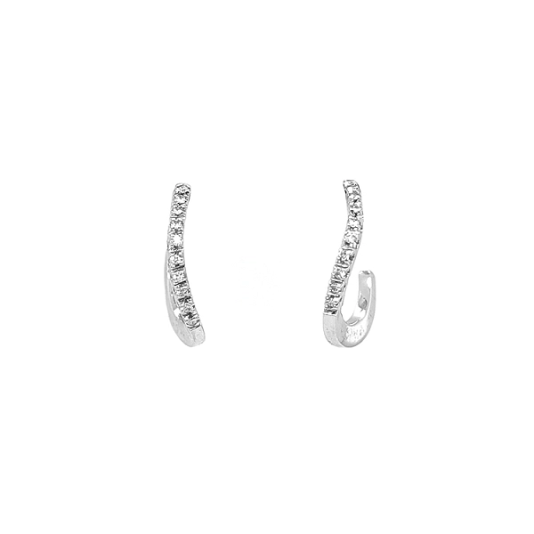 Gold Earrings with Diamonds