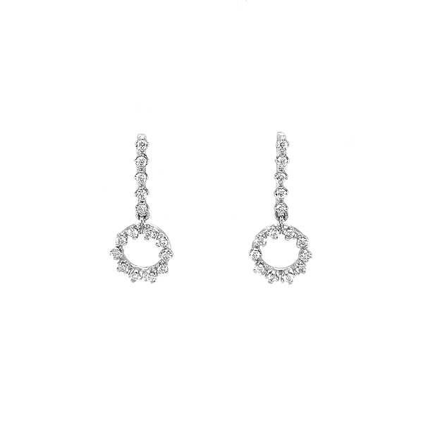 Gold Earrings with Diamonds