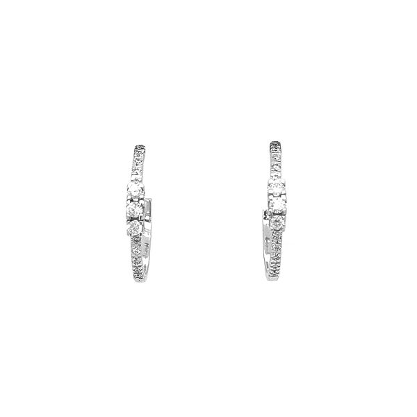 Gold Earrings with Diamonds
