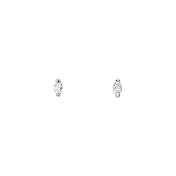 Gold Earrings with Diamonds
