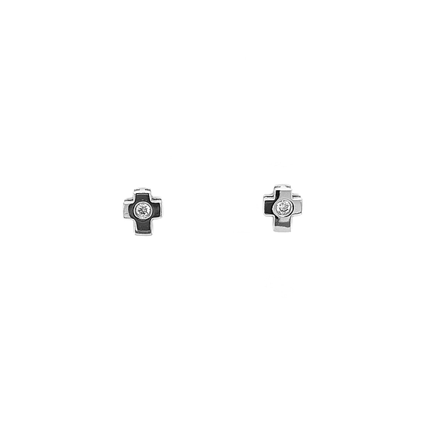 Gold Earrings with Diamonds