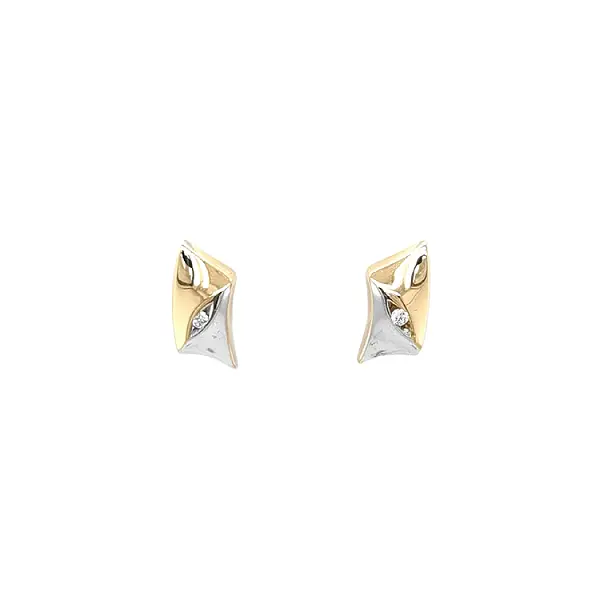Gold Earrings with Diamonds