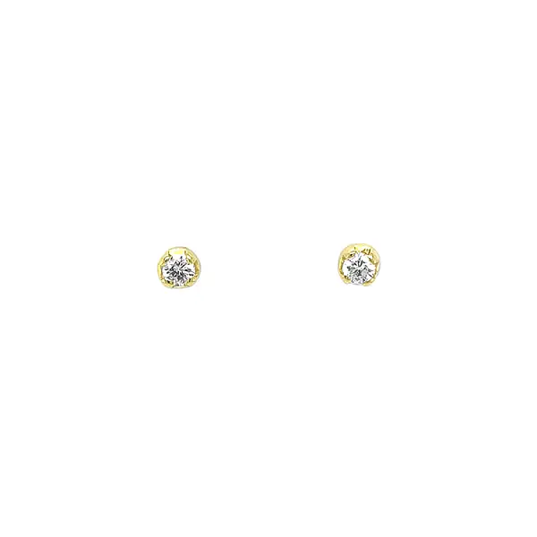 Gold Earrings with Diamonds