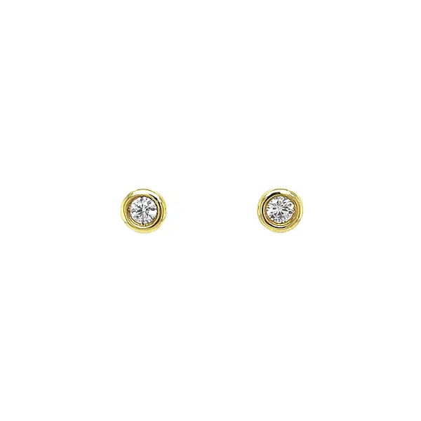 Gold Earrings with Diamonds