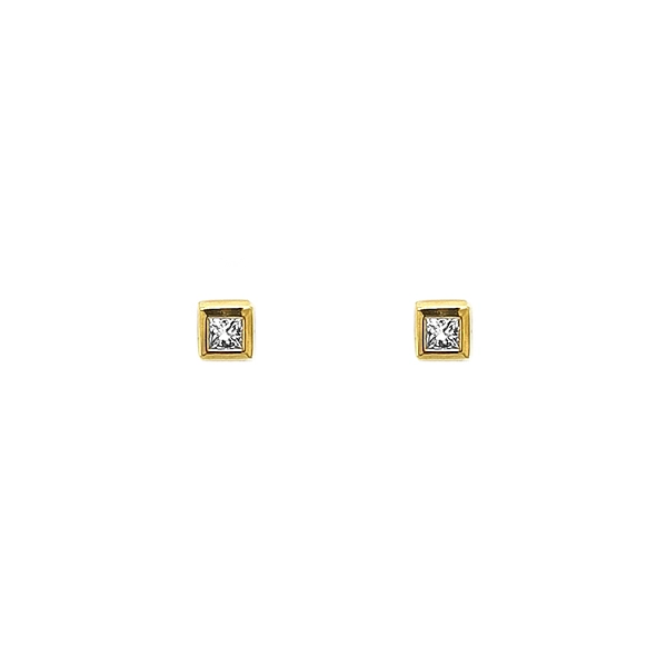 Gold Earrings with Diamonds