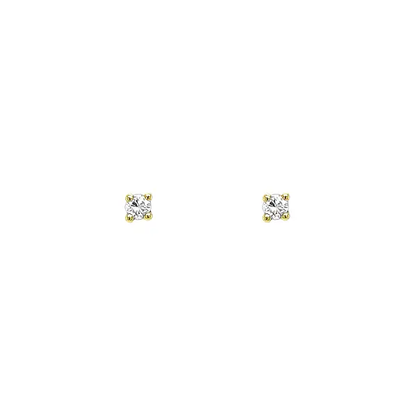 Gold Earrings with Diamonds