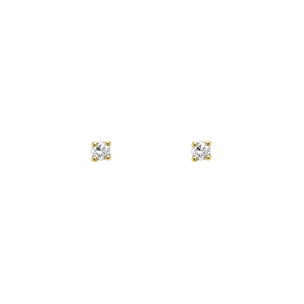 Gold Earrings with Diamonds
