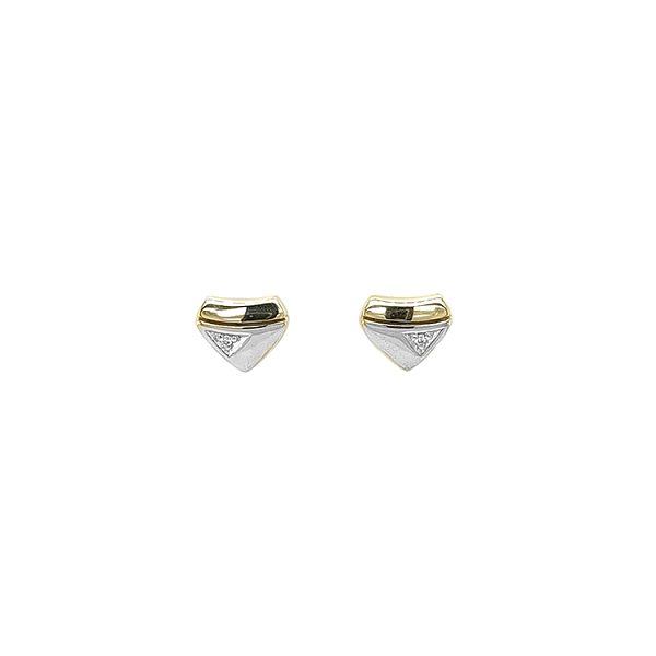 Gold Earrings with Diamonds