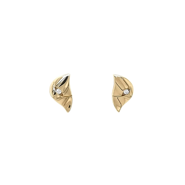 Gold Earrings with Diamonds