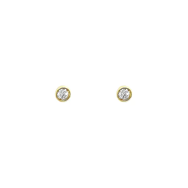 Gold Earrings with Diamonds
