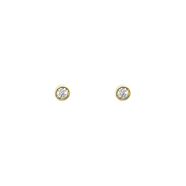 Gold Earrings with Diamonds