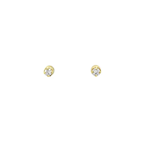 Gold Earrings with Diamonds