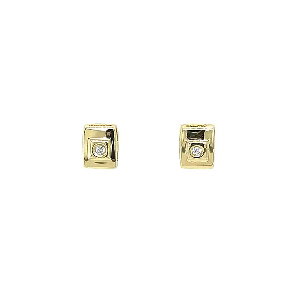 Gold Earrings with Diamonds