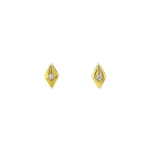 Gold Earrings with Diamonds