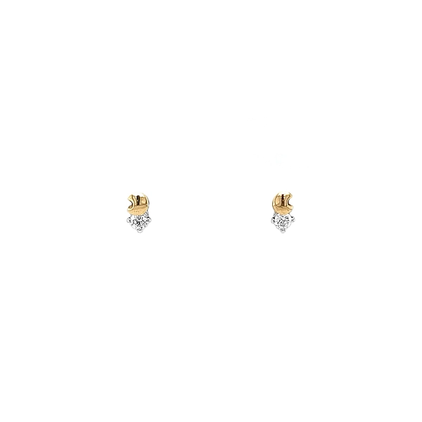 Gold Earrings with Diamonds