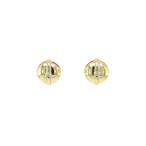 Gold Earrings with Diamonds