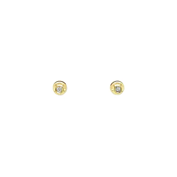 Gold Earrings with Diamonds