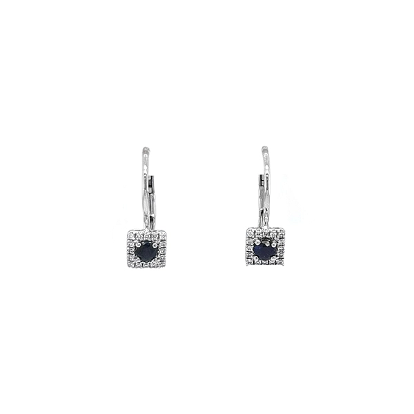Gold earrings with sapphires and diamonds