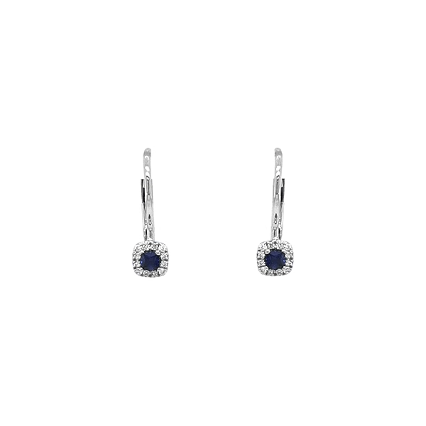 Gold earrings with sapphires and diamonds