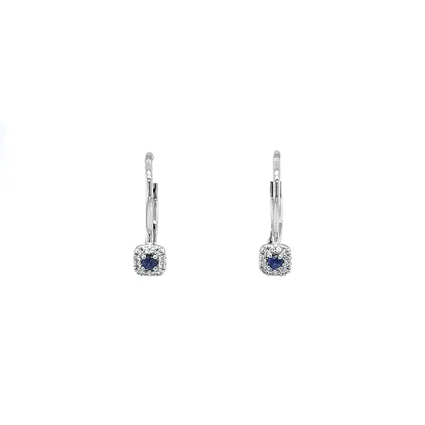 Gold earrings with sapphires and diamonds