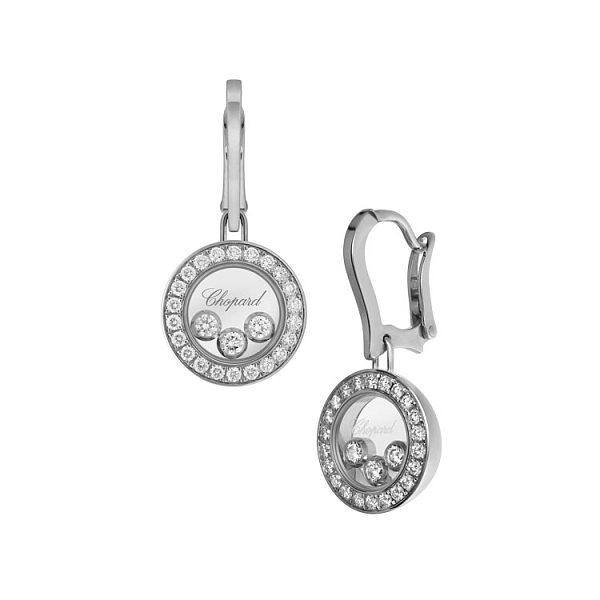 Gold Earrings Chopard Happy Diamonds 83A018-1401