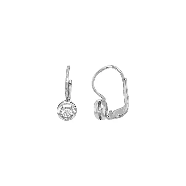 Gold earrings with diamonds