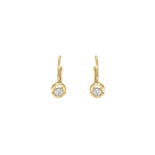 Gold Earrings with Diamonds