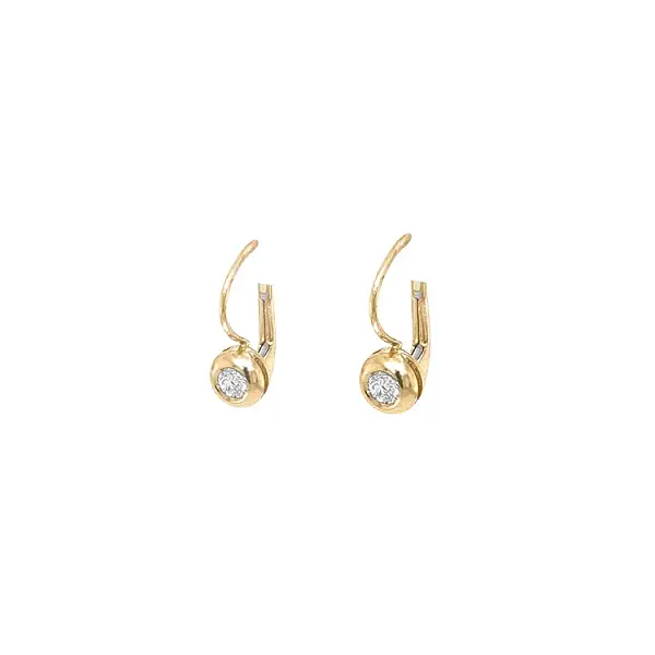 Gold Earrings with Diamonds