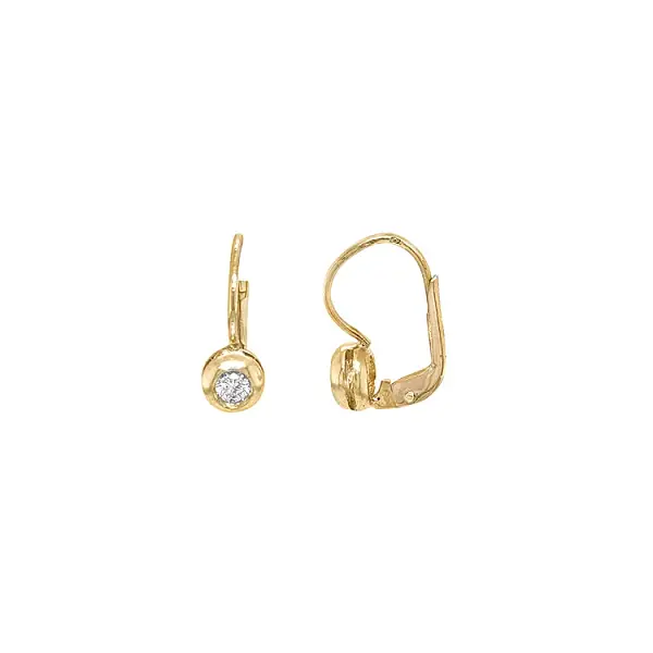 Gold Earrings with Diamonds
