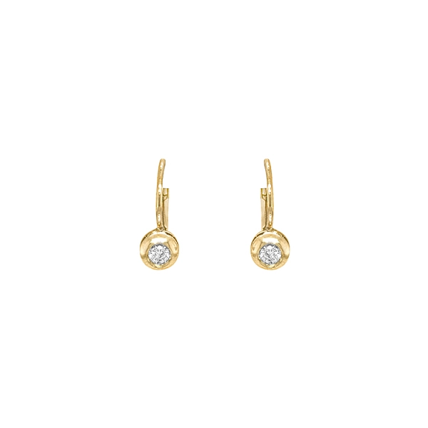 Gold earrings with diamonds