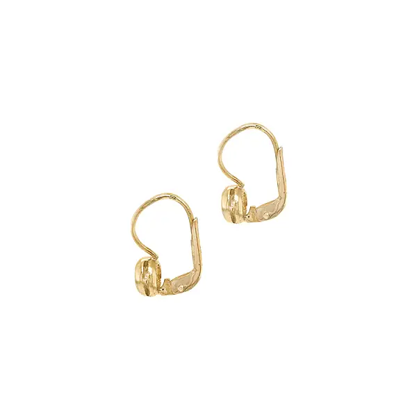 Gold earrings with diamonds