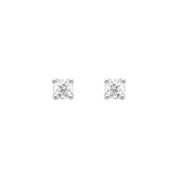 White gold diamond stud earrings