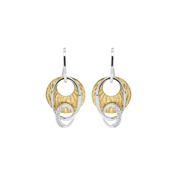 Gold Earrings with Diamonds