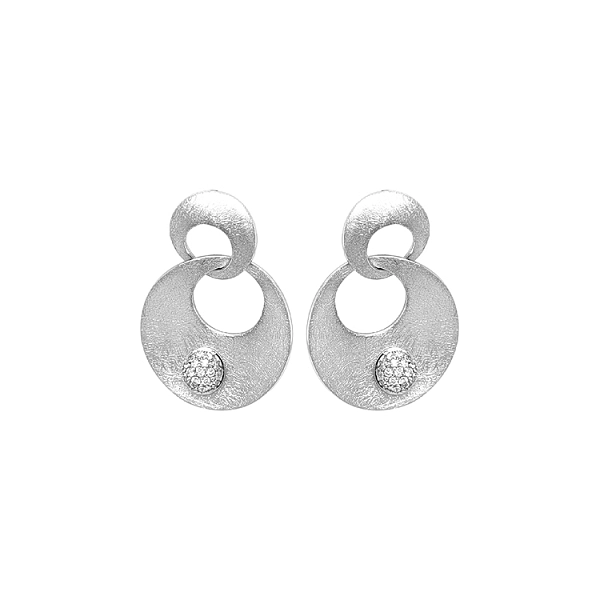 Gold Earrings with Diamonds