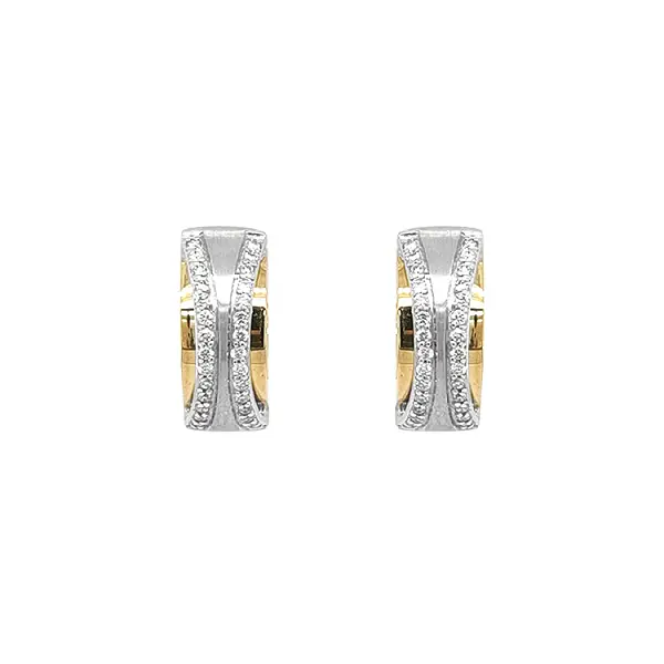 Gold Earrings with Diamonds