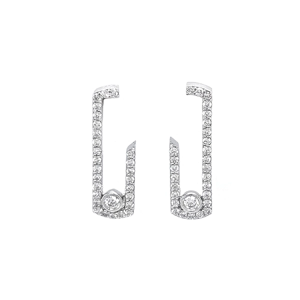 Gold Earrings with Diamonds